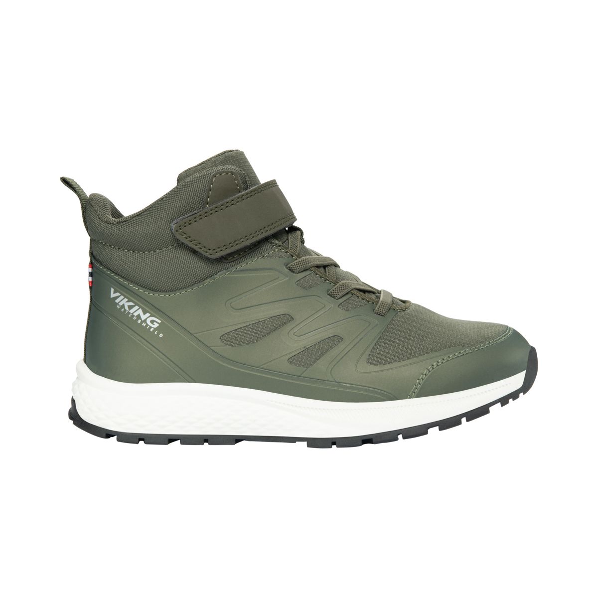 Viking Juniors' Equip Mid Waterproof 1V Olive