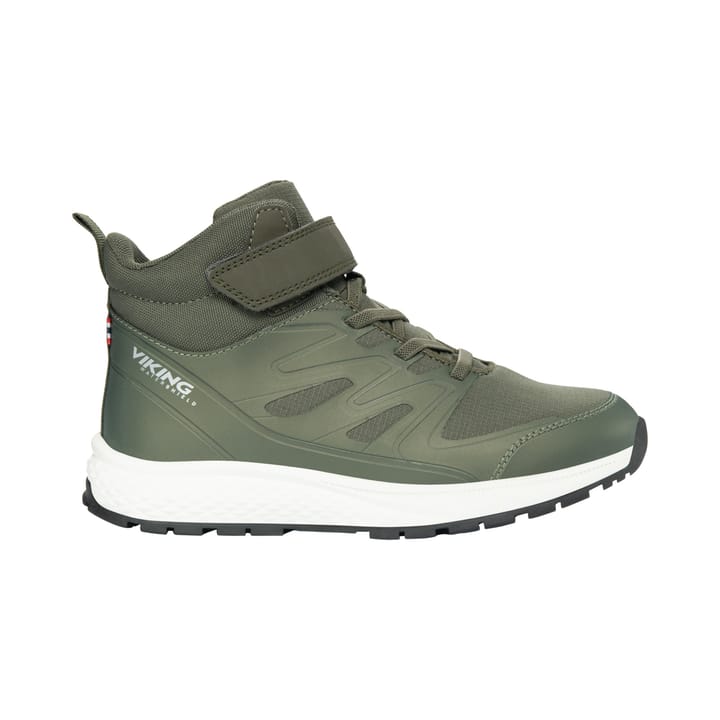 Viking Juniors' Equip Mid Waterproof 1V Olive Viking Footwear