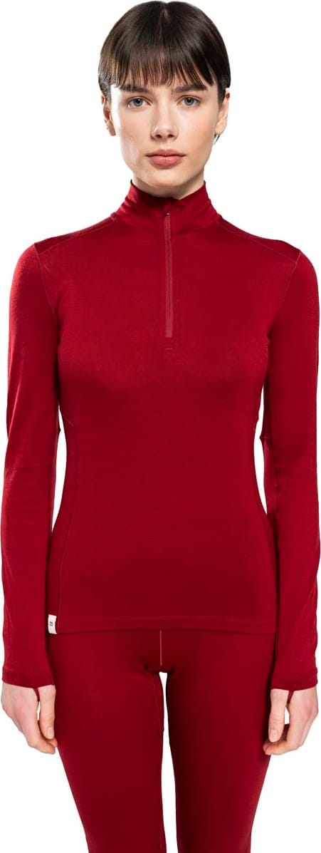 Ulvang Women's Hero Half Zip Baselayer Biking Red Ulvang