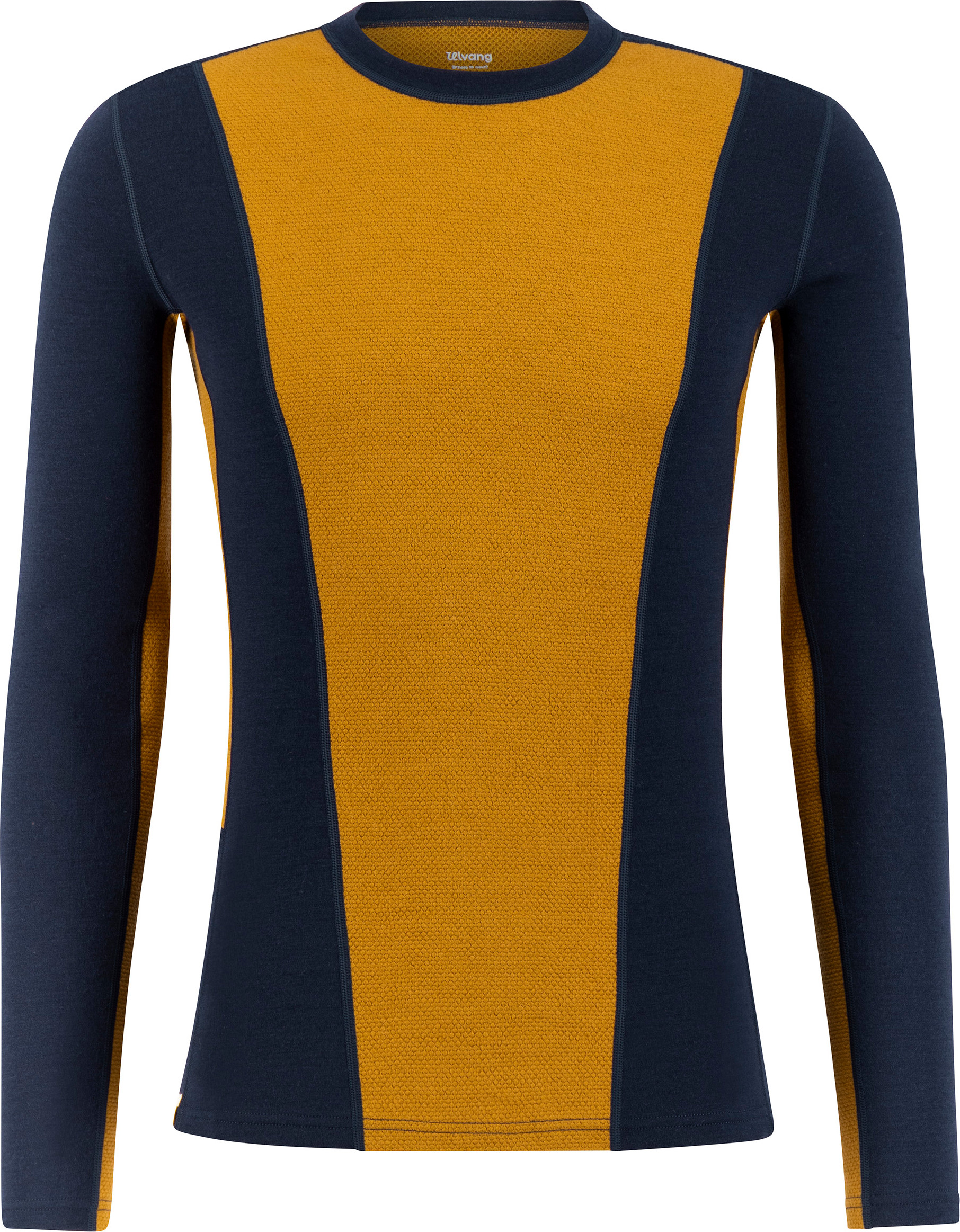 Ulvang Men’s Peak Map Crew Baselayer Navy Blue/Cathay Spice