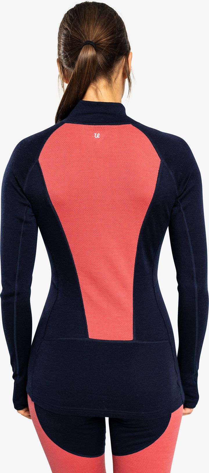 Ulvang Women's Peak Map Half Zip Baselayer Navy Blue/Mineral Red Ulvang