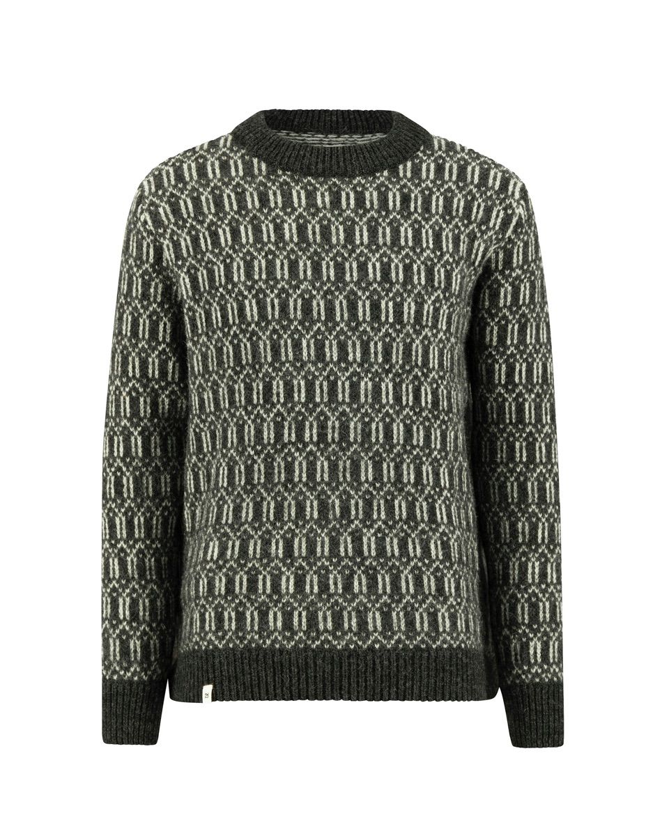 Ulvang Echo Crew Sweater Mens Charcoal Melange/Off White