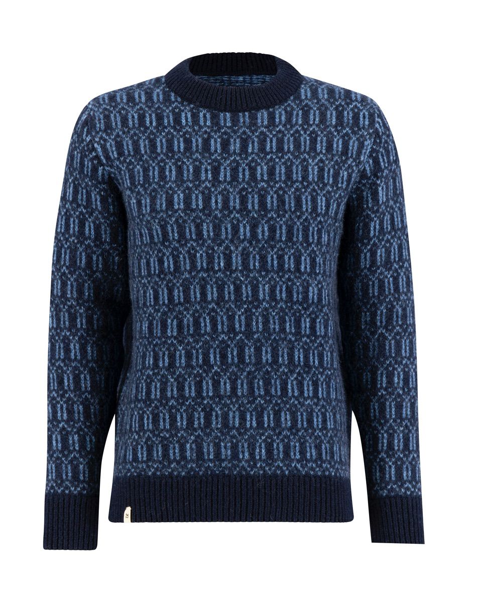 Ulvang Echo Crew Sweater Mens Navy Blue/Provence Blue