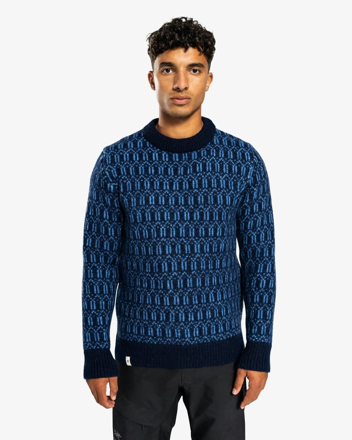 Ulvang Echo Crew Sweater Mens Navy Blue/Provence Blue Ulvang