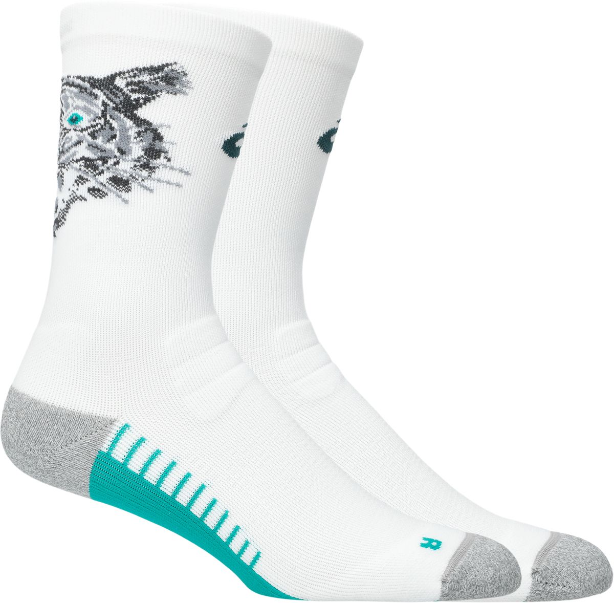 Asics Performance Run Sock Crew Brilliant White/wave Teal