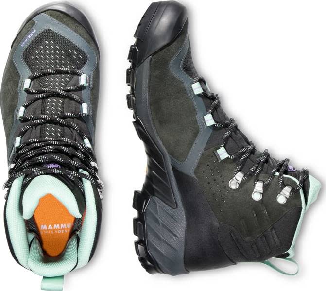 Mammut Women's Sapuen High GORE-TEX Dark Steel-Neo Mint Mammut