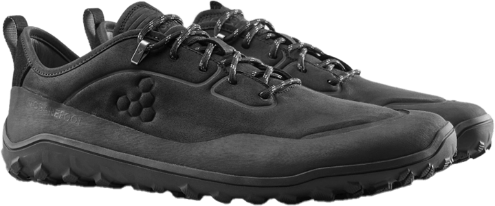 Vivobarefoot Men's Tracker Leather Low Obsidian Vivobarefoot