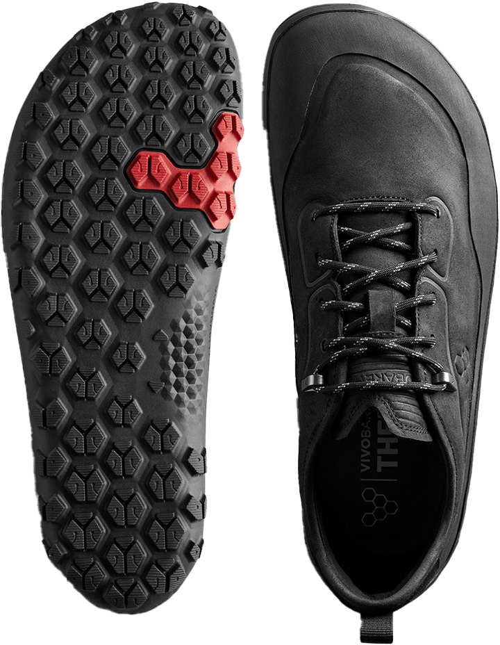 Vivobarefoot Men's Tracker Leather Low Obsidian Vivobarefoot