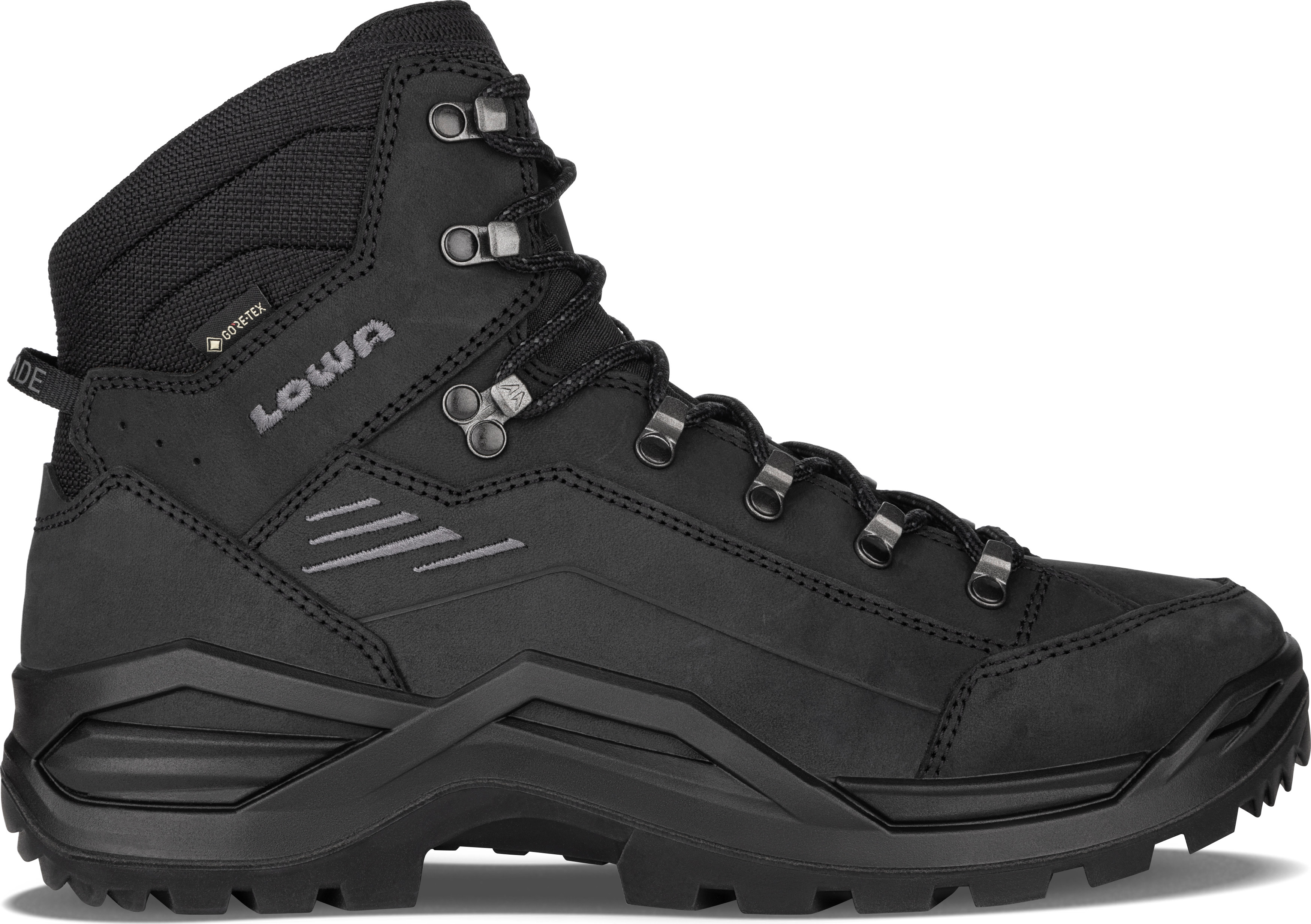 LOWA Men's Renegade Evo Gore-Tex Mid Black, Svart, 41.5