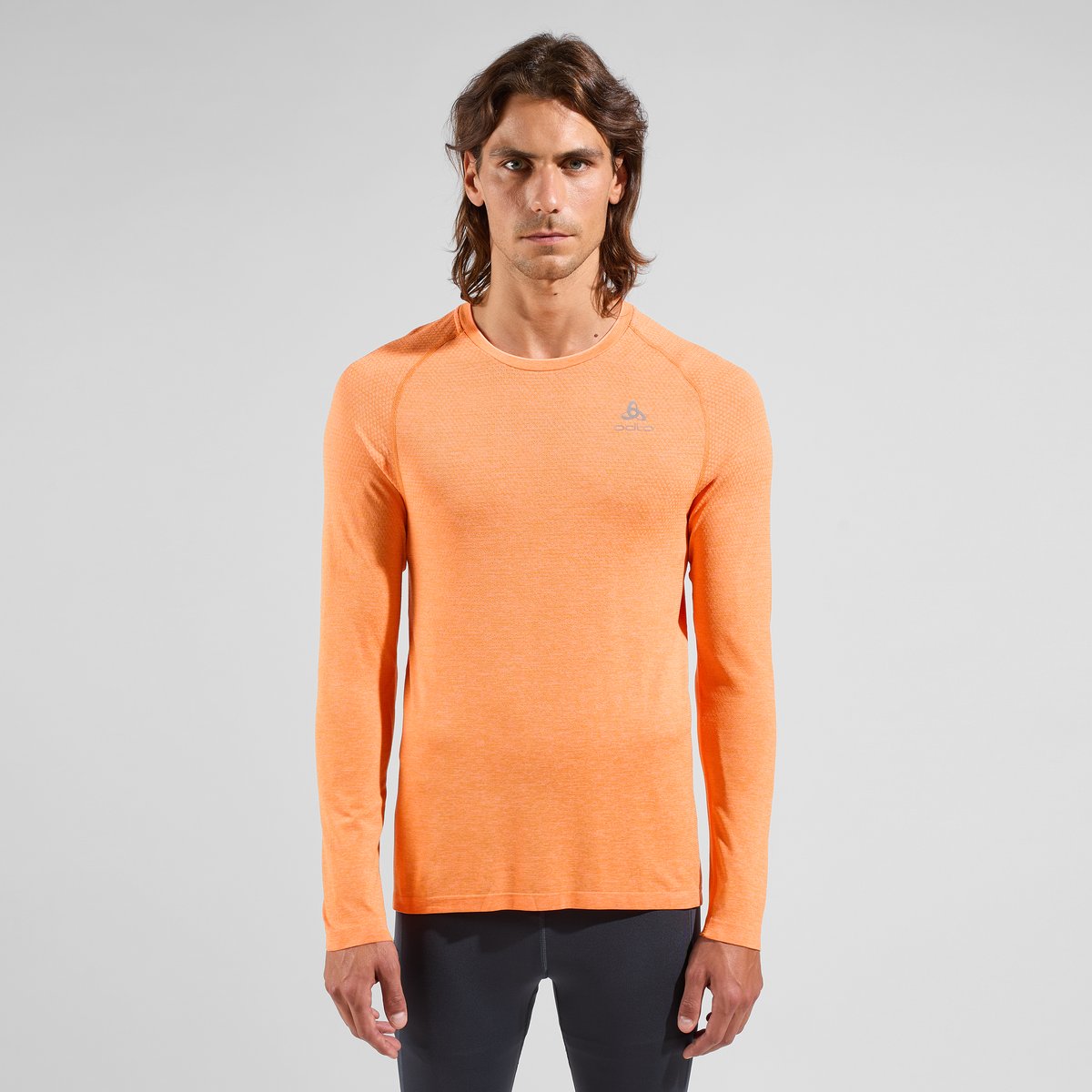 Odlo Crew Essential Seamless Long Sleeve T-Shirt Orange