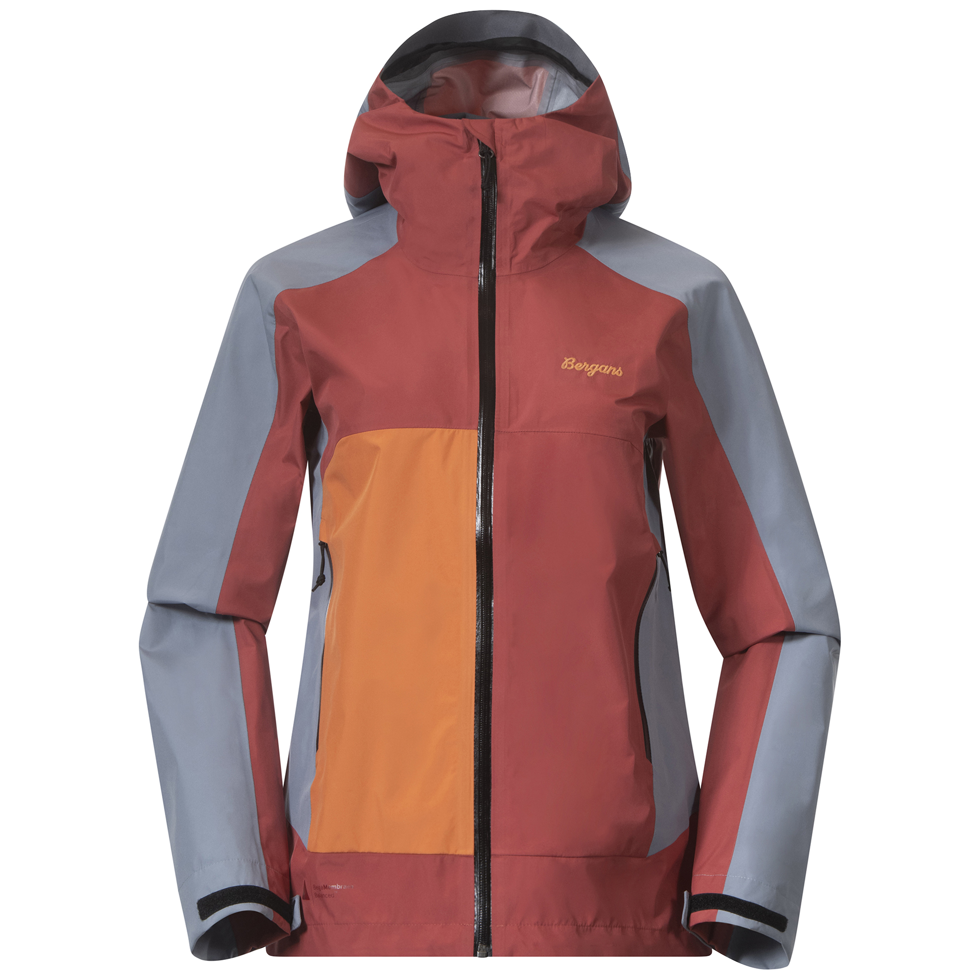 Bergans Women’s Vaagaa Light 3l Shell Jacket Rusty Dust/Husky Blue/Faded Orange