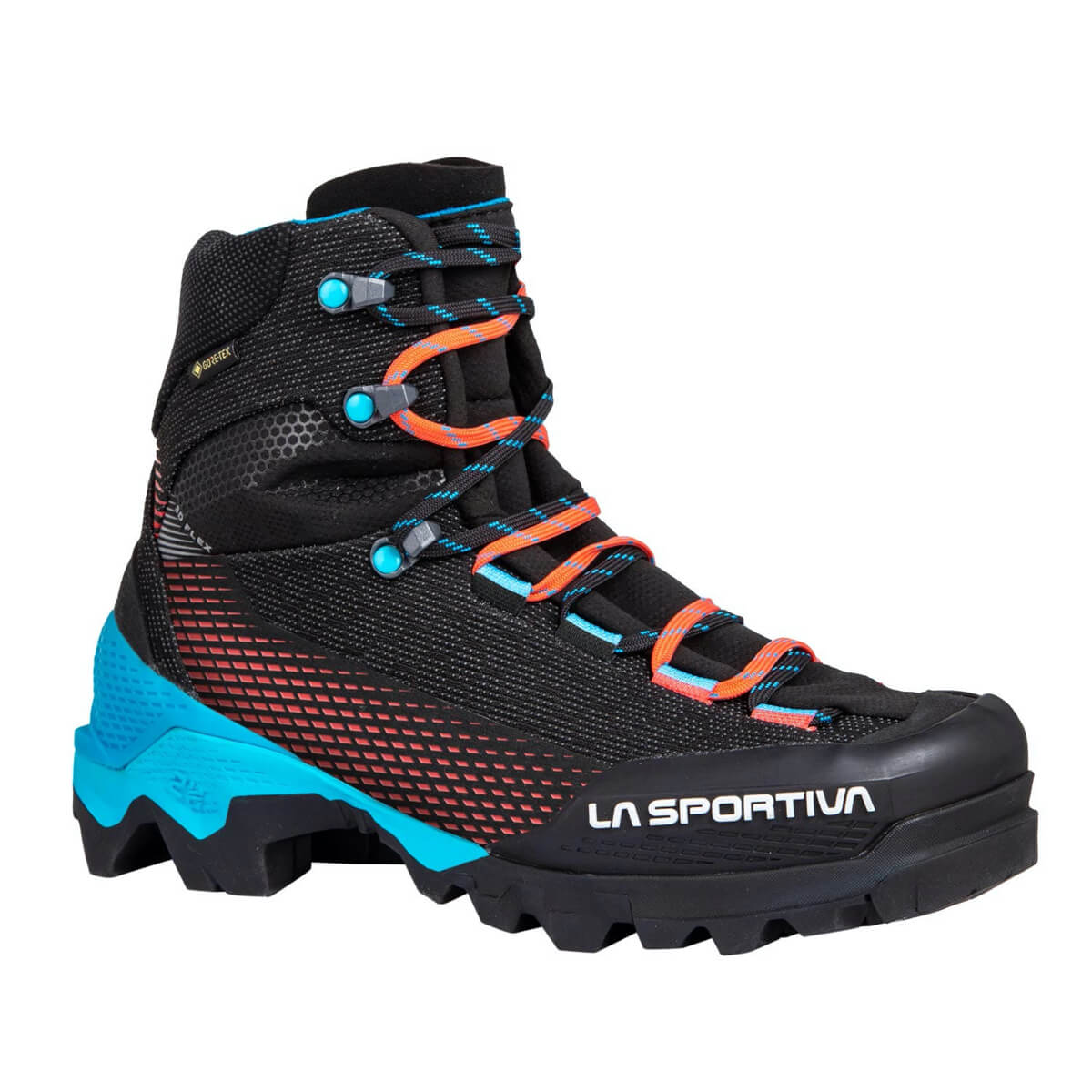 Boots | Aequilibrium ST GTX W's Fjellstøvel Black/Hibiscus | La Sportiva