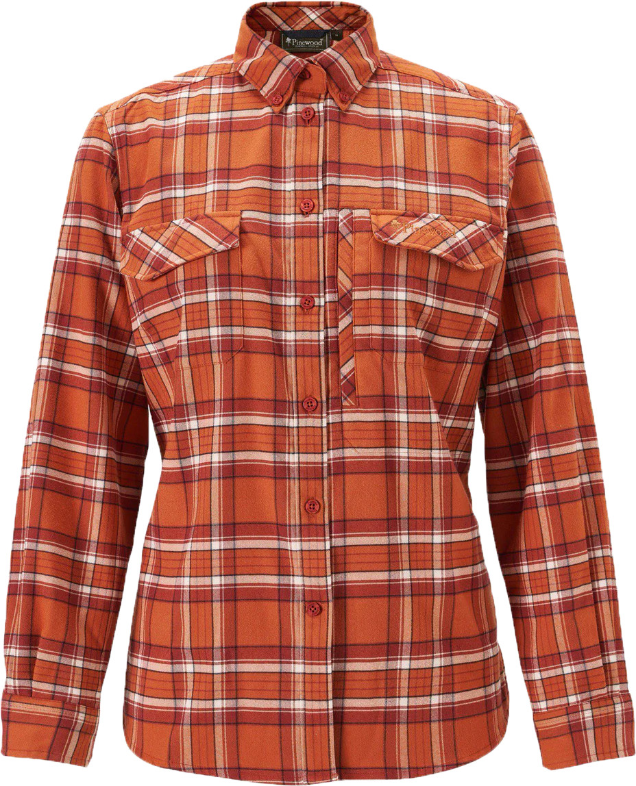 Pinewood Women’s Abiskohiking Flannel Shirt Burned Orange