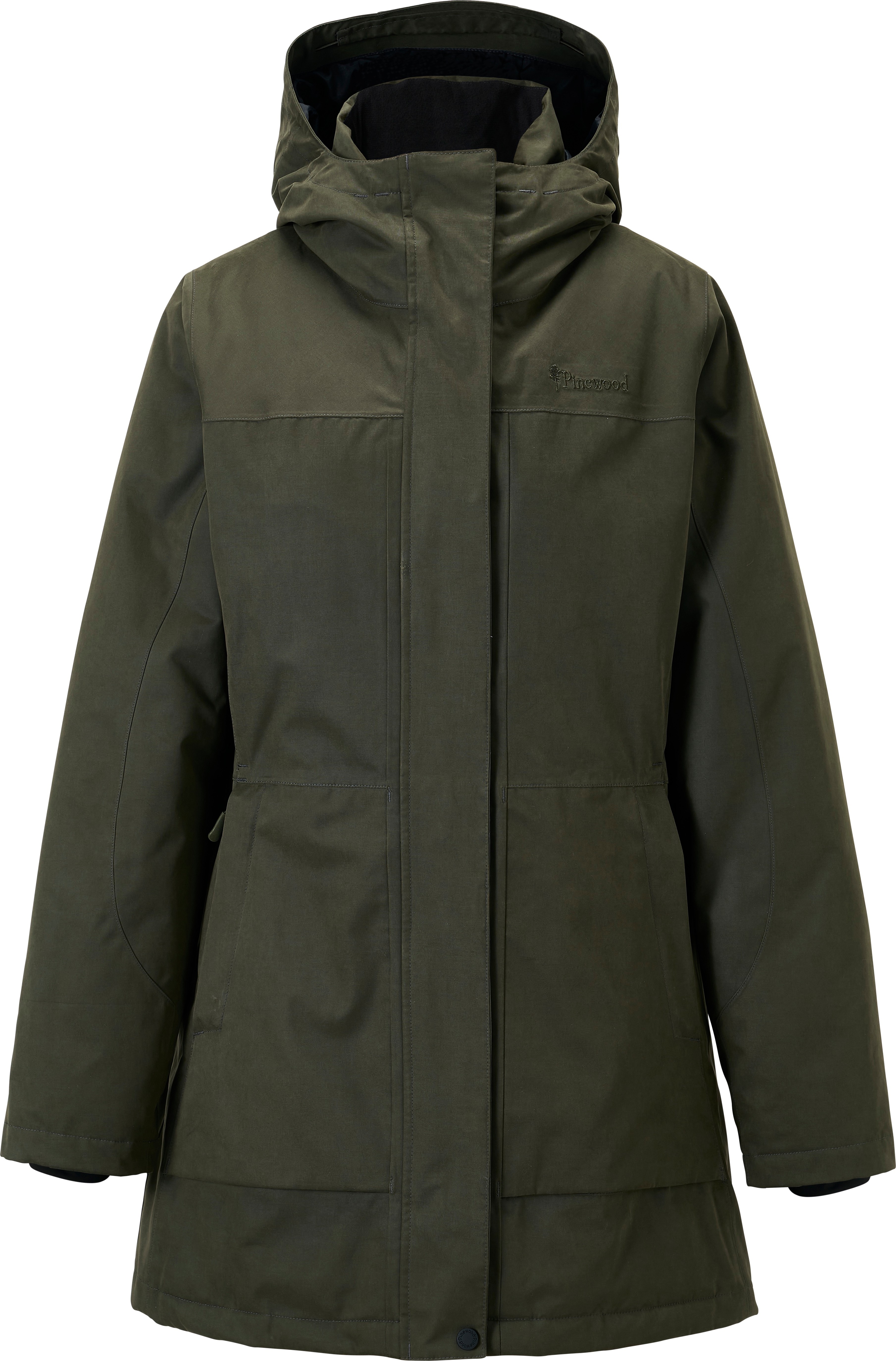 Pinewood Women’s Padded Winter Parka/Jacket Dark Green