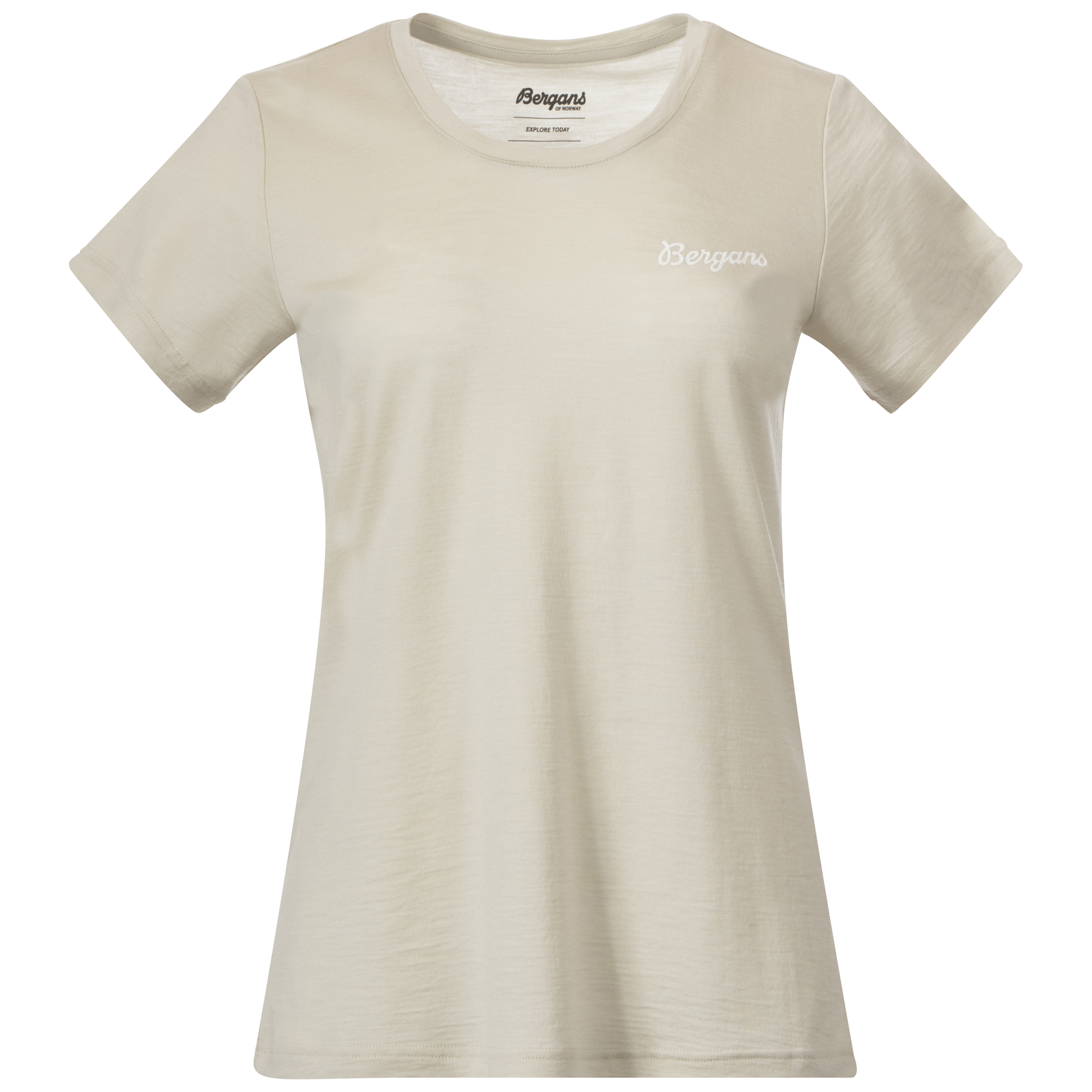 Bergans Women’s Rabot Emblem Wool Tee Chalk Sand