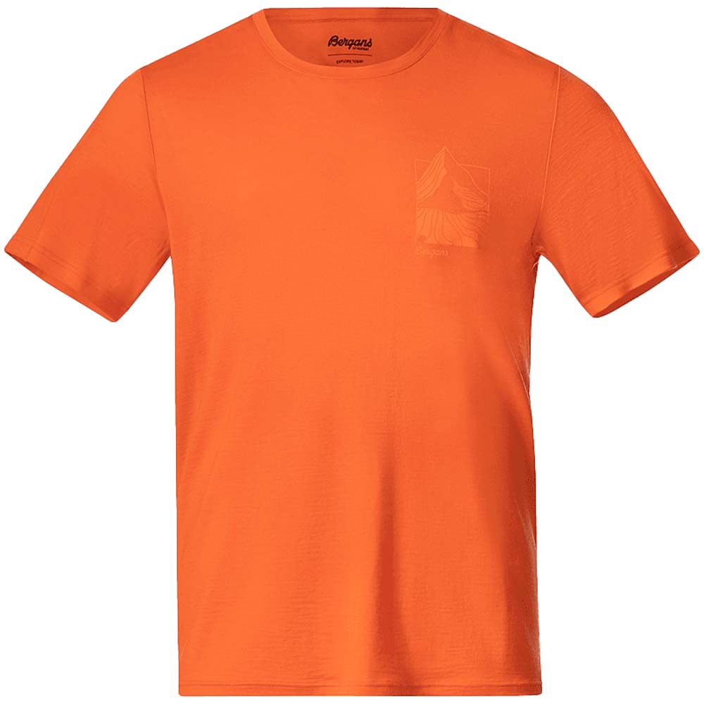 Bergans Men’s Rabot Mount Wool Tee Alert Orange