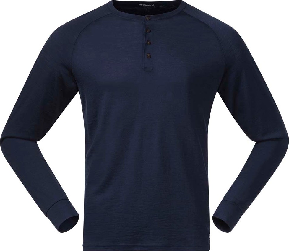 Bergans Men’s Lysebu Wool Henley Navy Blue