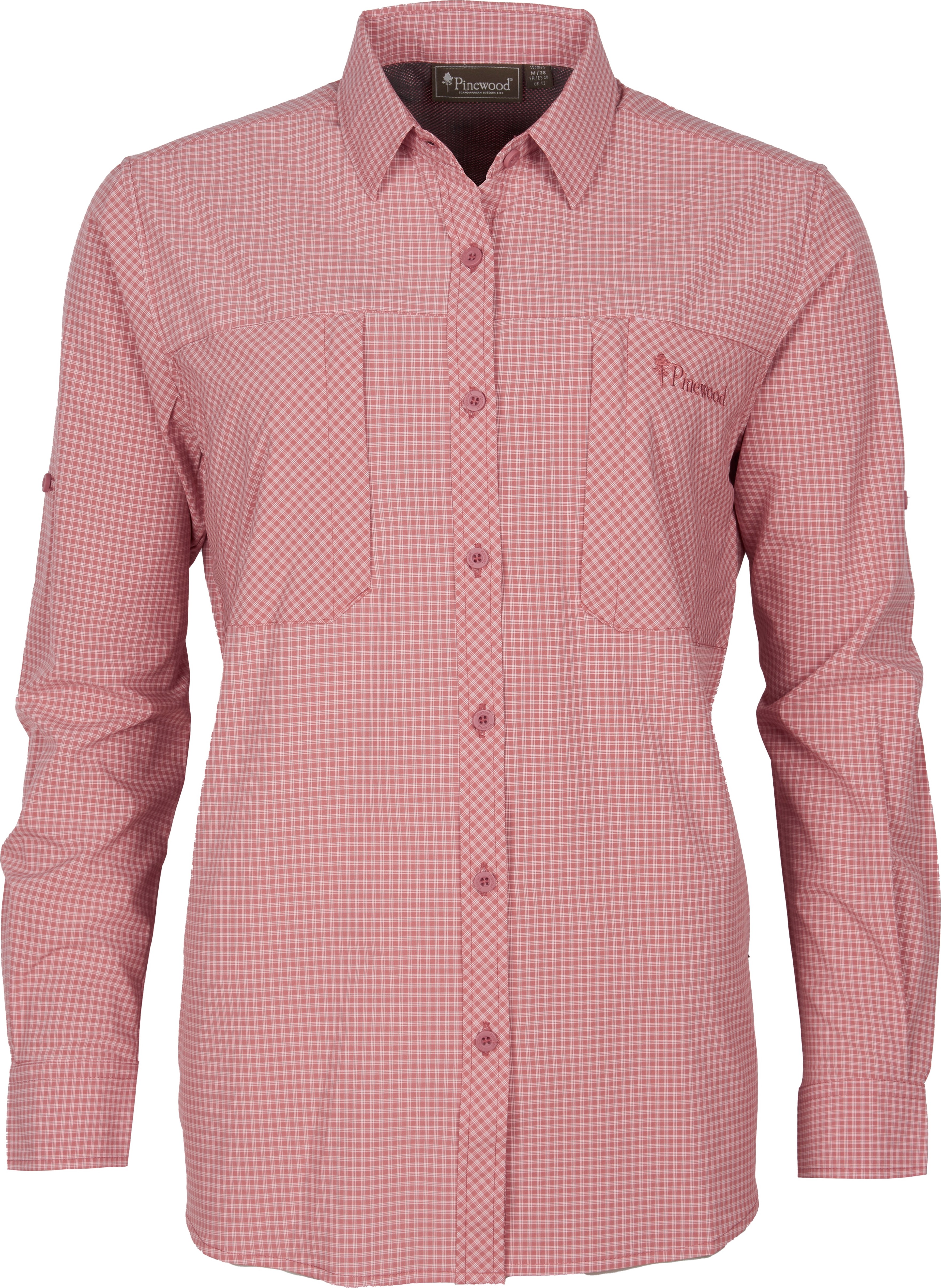 Pinewood Women’s InsectSafe Shirt Brick Pink/Offwhite