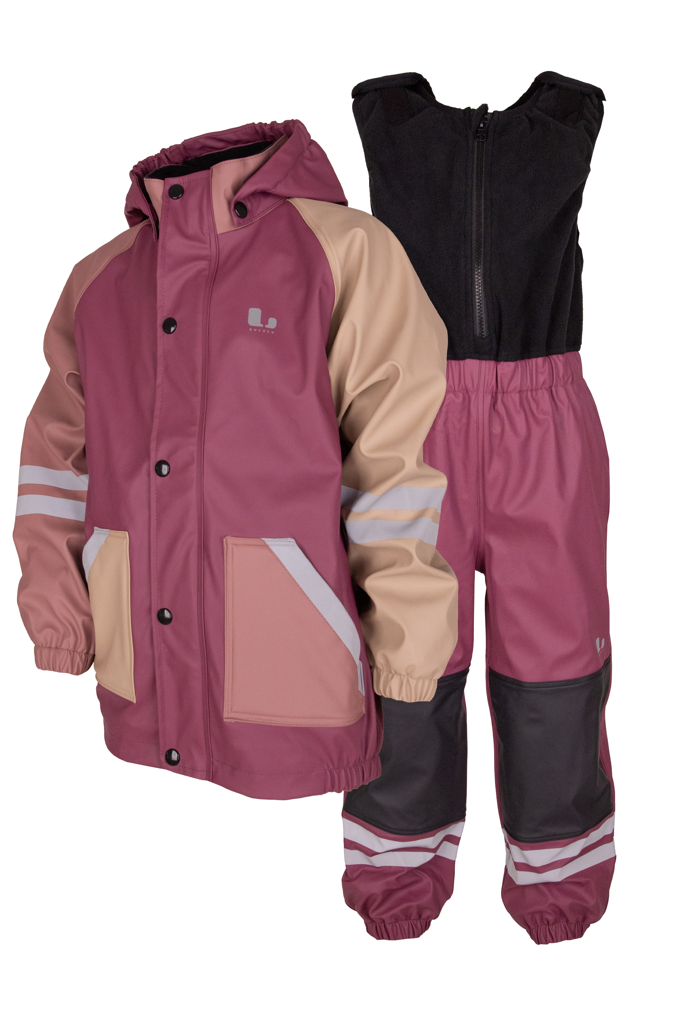 Lindberg Kids’ Fagerhult Rain Set Fleece Pink/Rose