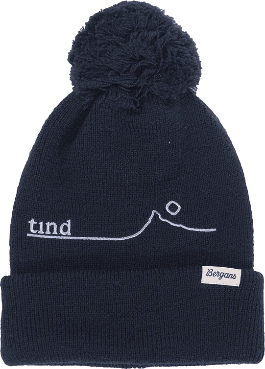 Bergans Womne’s Tind Powpow Pom Wool Beanie Navy Blue