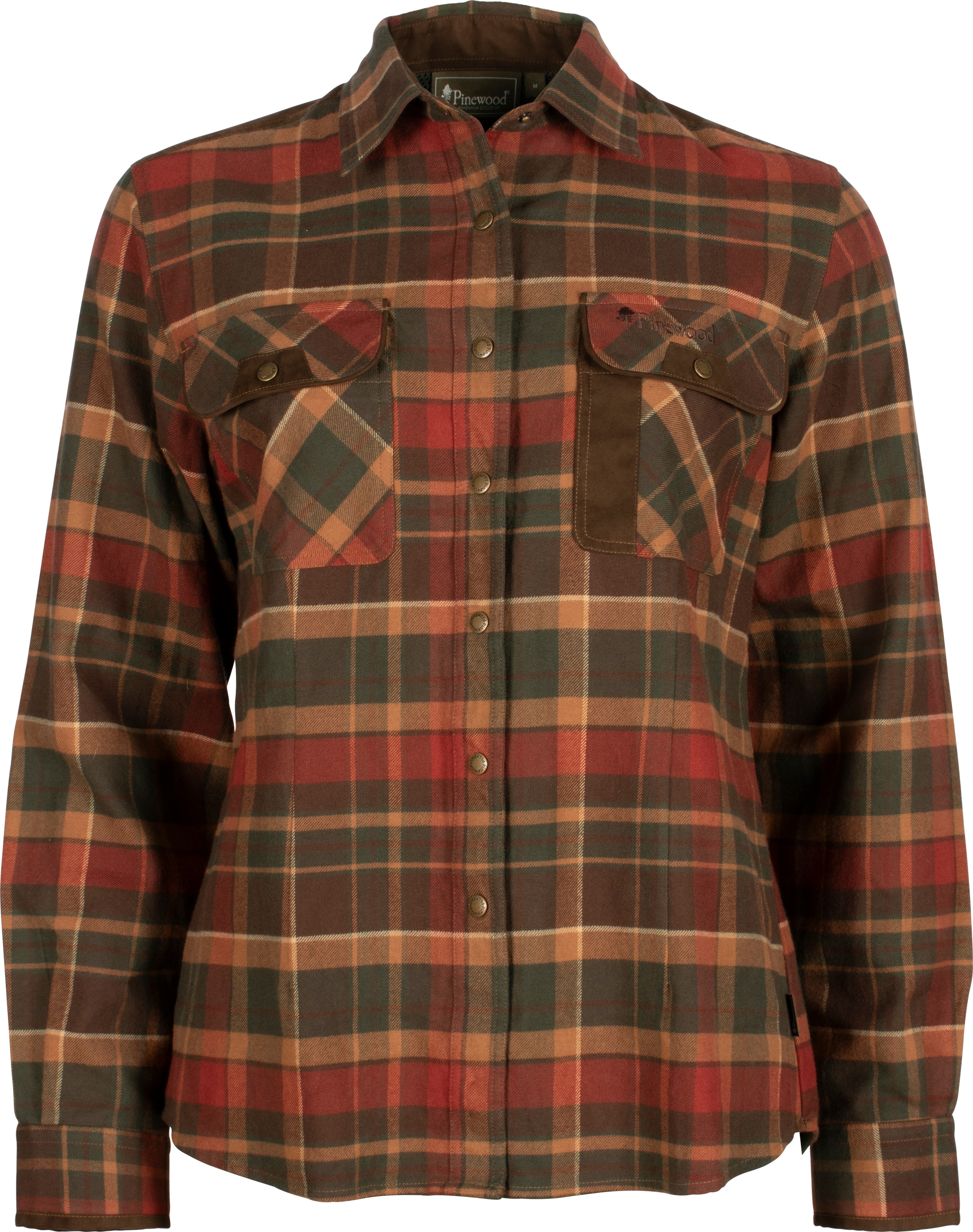 Pinewood Women’s Prestwick Exclusive Shirt Dark Green/Terracotta