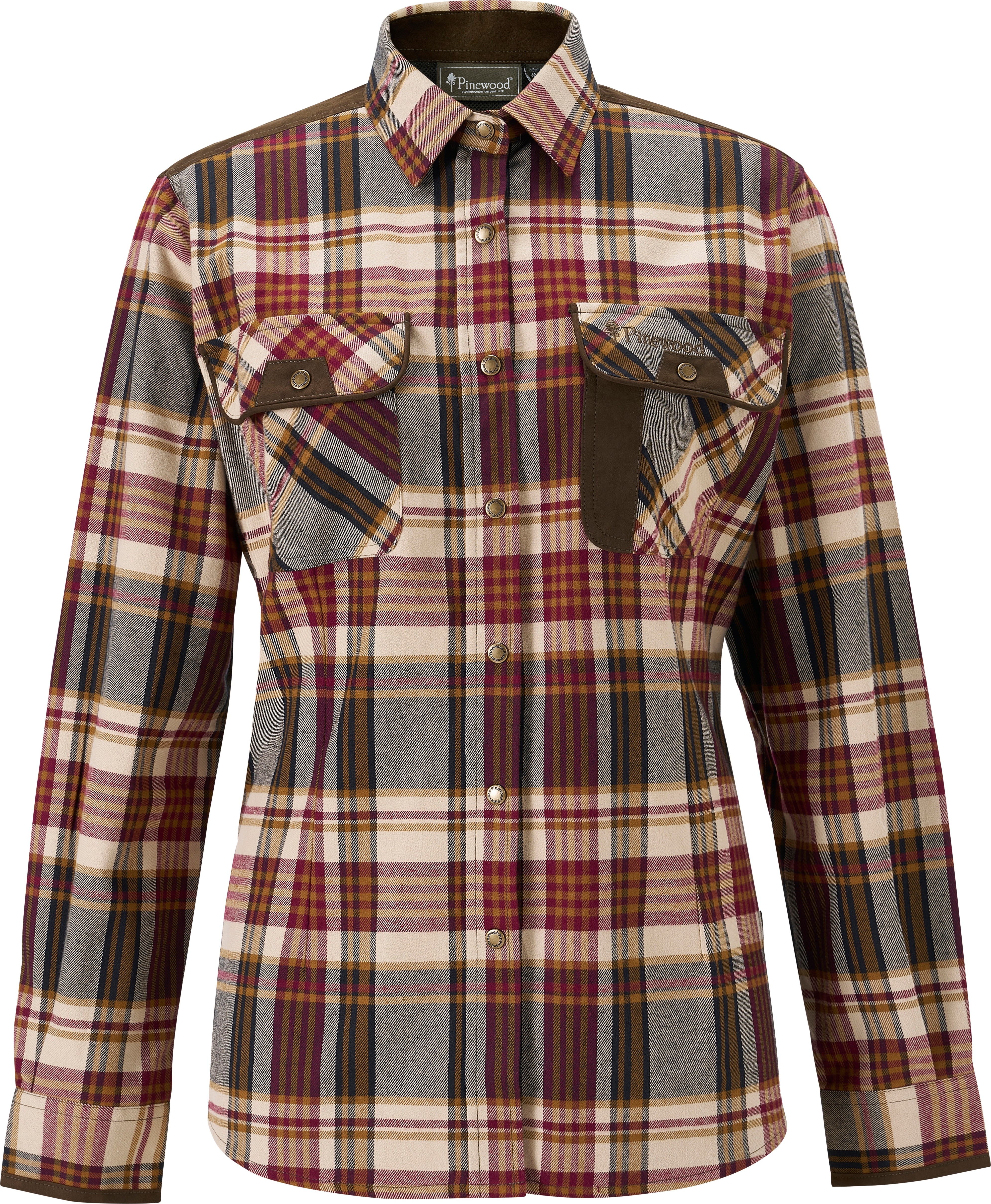 Pinewood Women’s Prestwick Exclusive Shirt Bordeaux/Beige