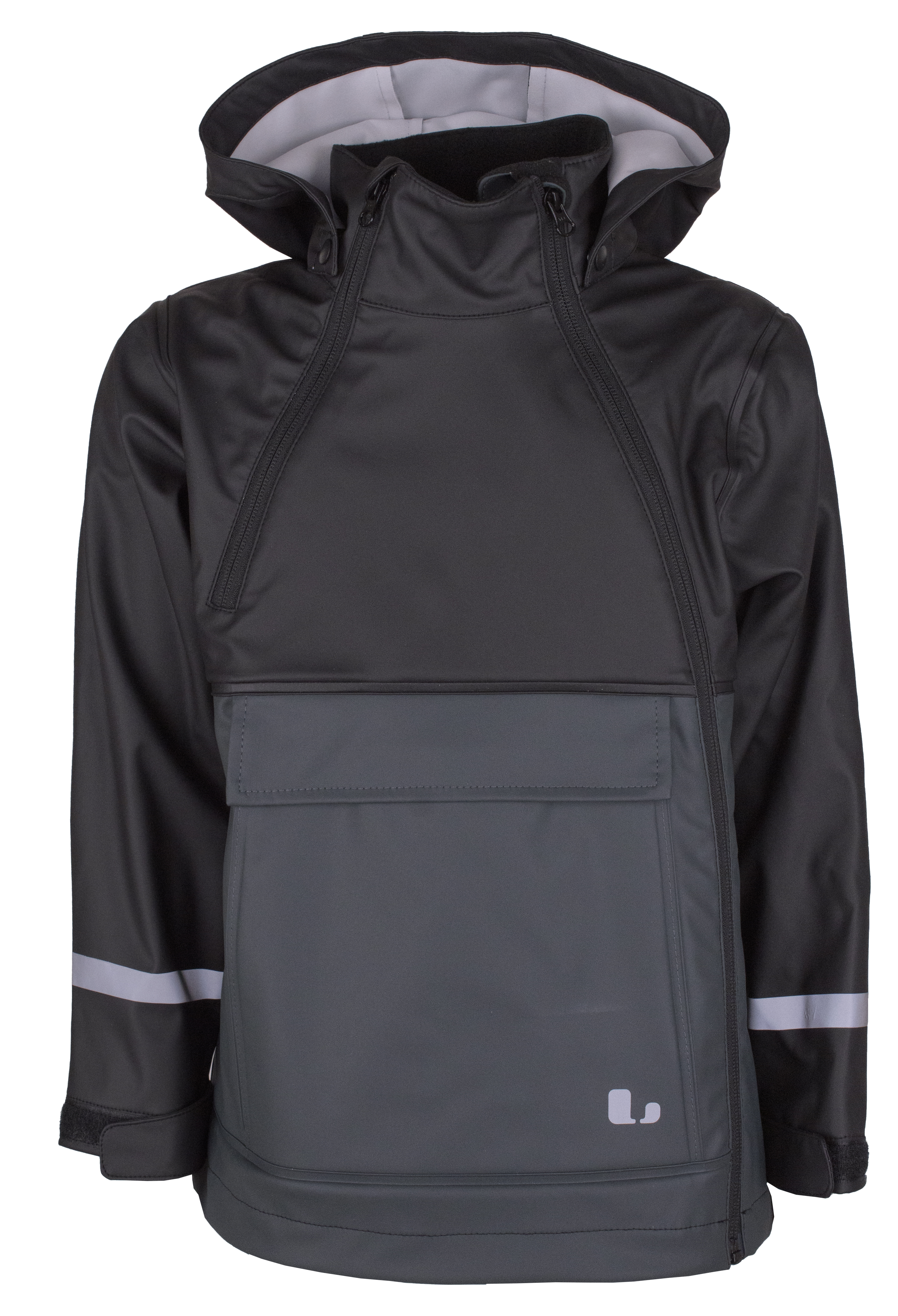 Lindberg Kids’ Rockville Rain Jacket Black/Anthracite