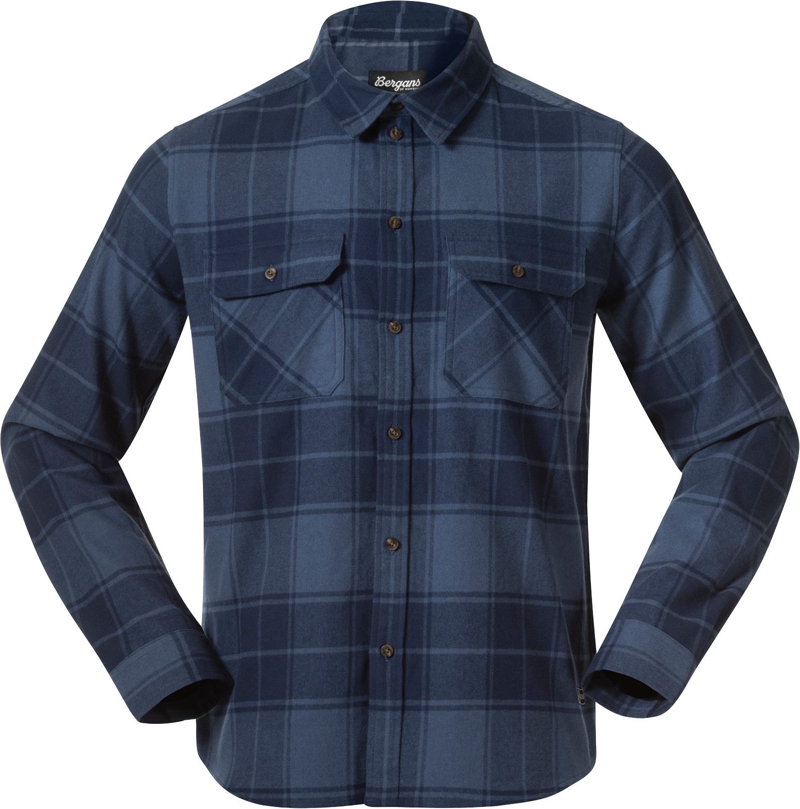 Bergans Men's Nordmarka Flannel Shirt Granite Blue/navy Blue Check, M