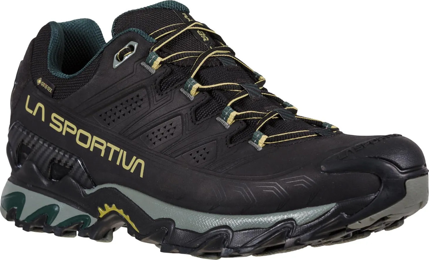 La Sportiva Men's Ultra Raptor II Leather Wide GOR-TEX, Black/Cedar, 41.5