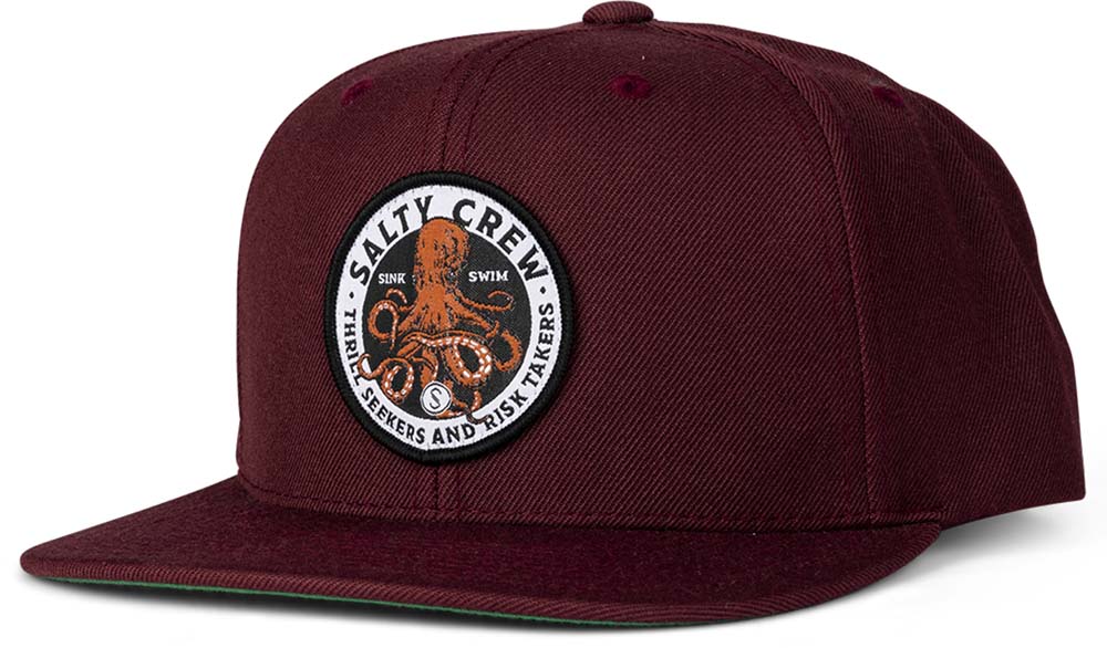 Salty Crew Deep Reach 6 Panel Burgundy