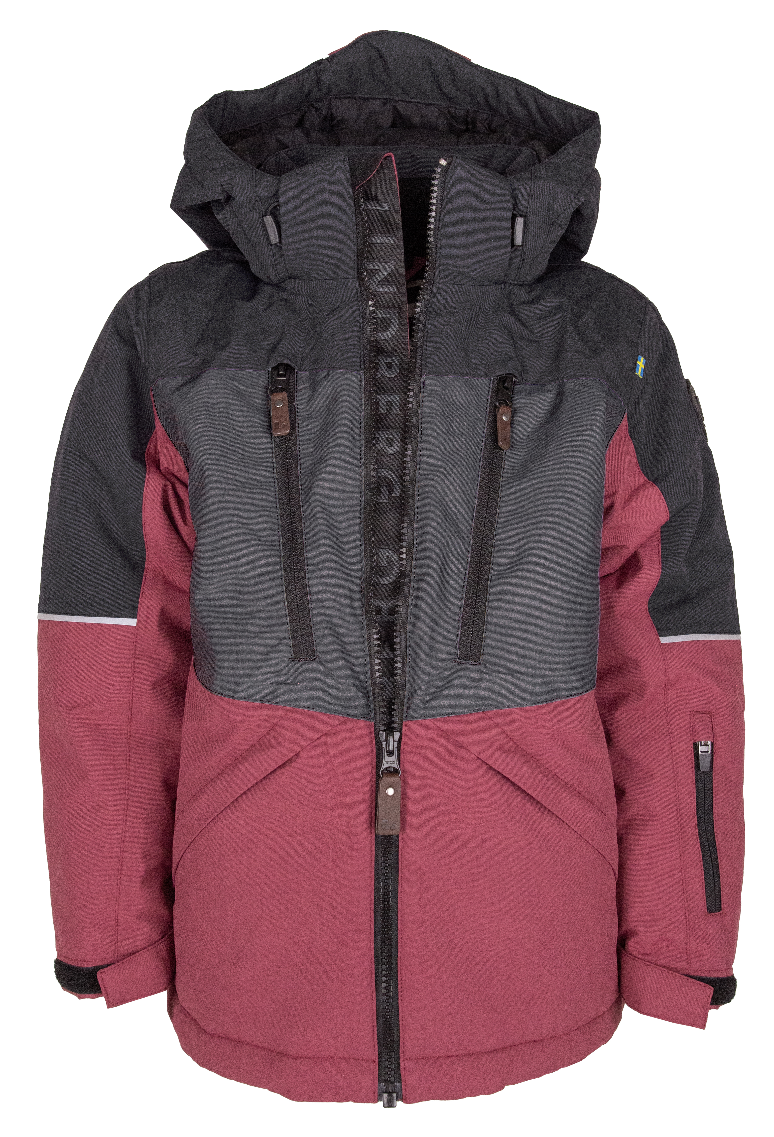 Lindberg Kids’ Alpine Winter Jacket Black/Cerise