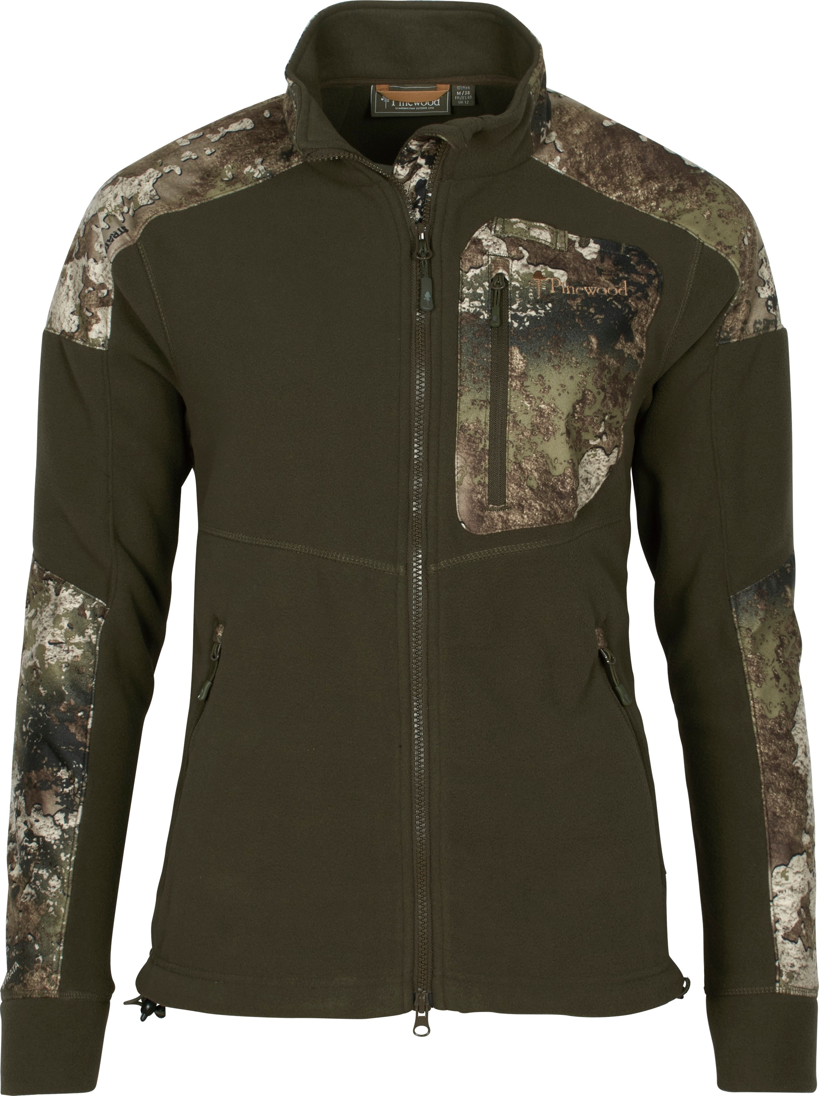 Pinewood Women’s Småland Hunters Camou Fleece Jacket H.Brown/Strata