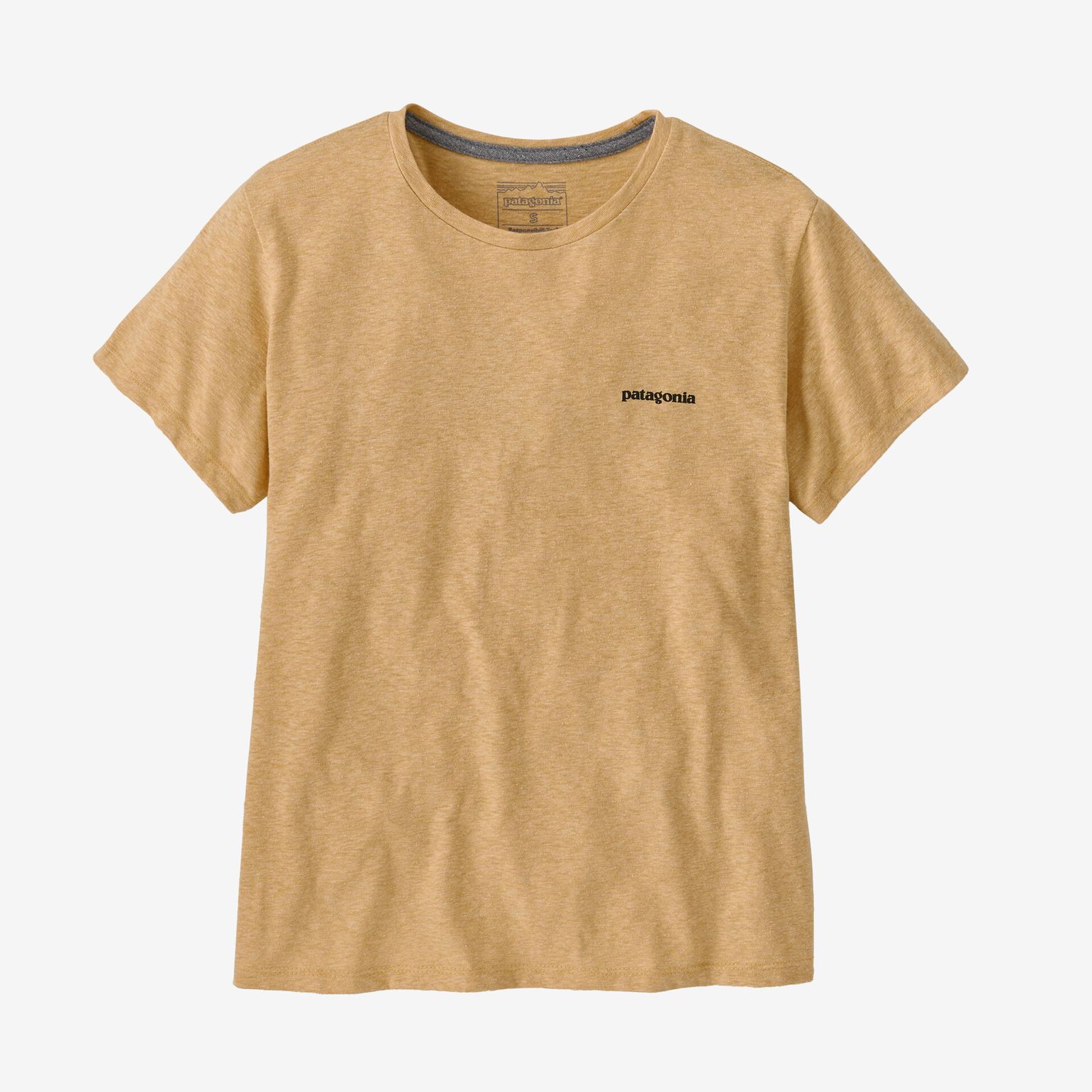 Patagonia Women's P-6 Logo Responsibili-Tee Beeswax Tan