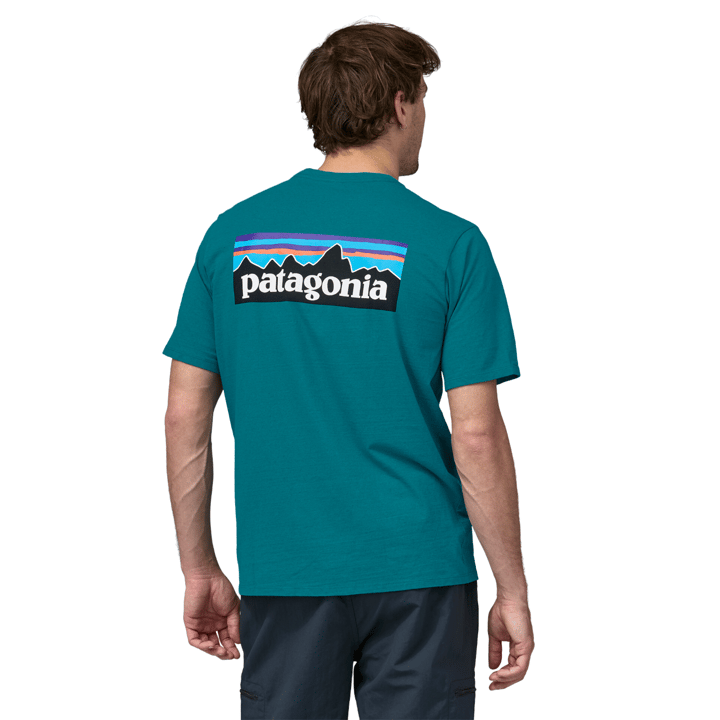 Patagonia Men's P-6 Logo Responsibili-Tee Belay Blue Patagonia