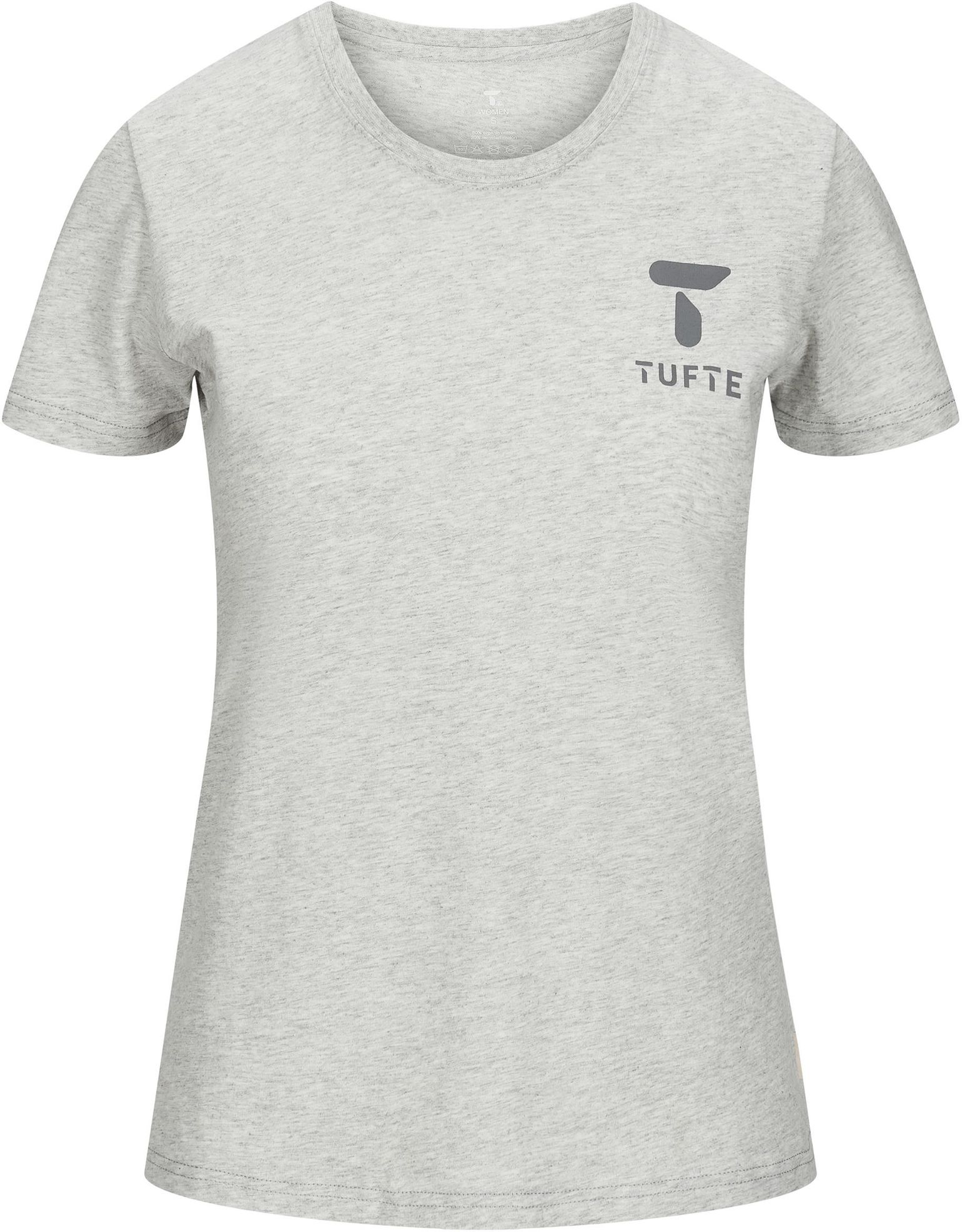 Tufte Wear W Eco Brand Tee Light Grey Melange