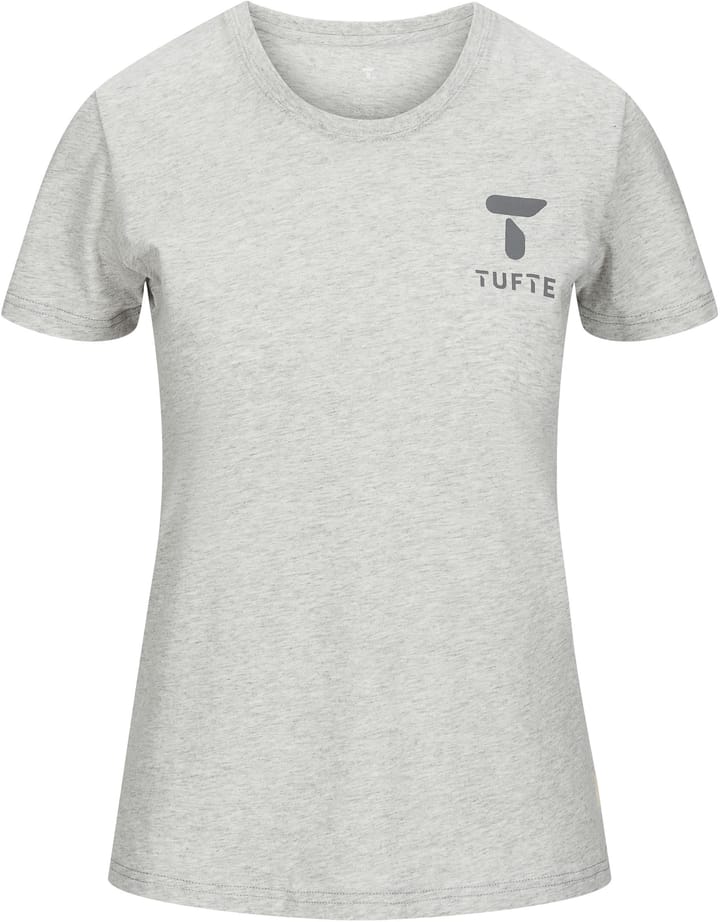 Tufte Wear W Eco Brand Tee Light Grey Melange Tufte Wear