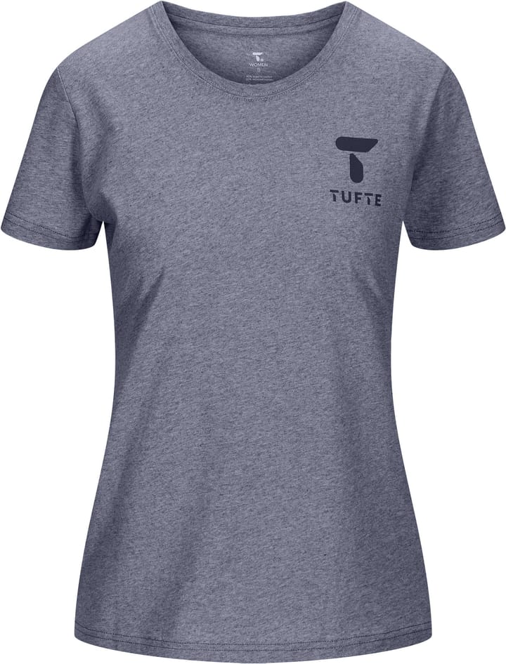 Tufte Wear W Eco Brand Tee Dark Blue Melange Tufte Wear