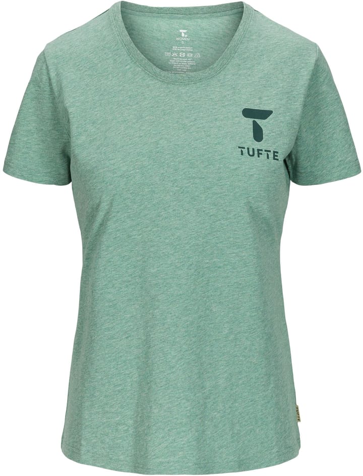 Tufte Wear W Eco Brand Tee Green Melange Tufte Wear