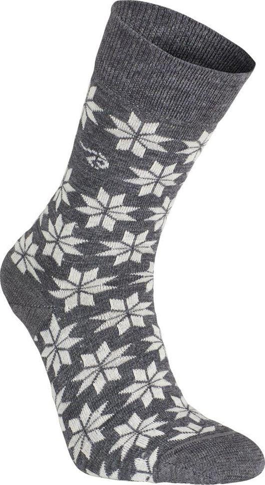 Ivanhoe Unisex Wool Sock Snowflake Grey Marl Ivanhoe