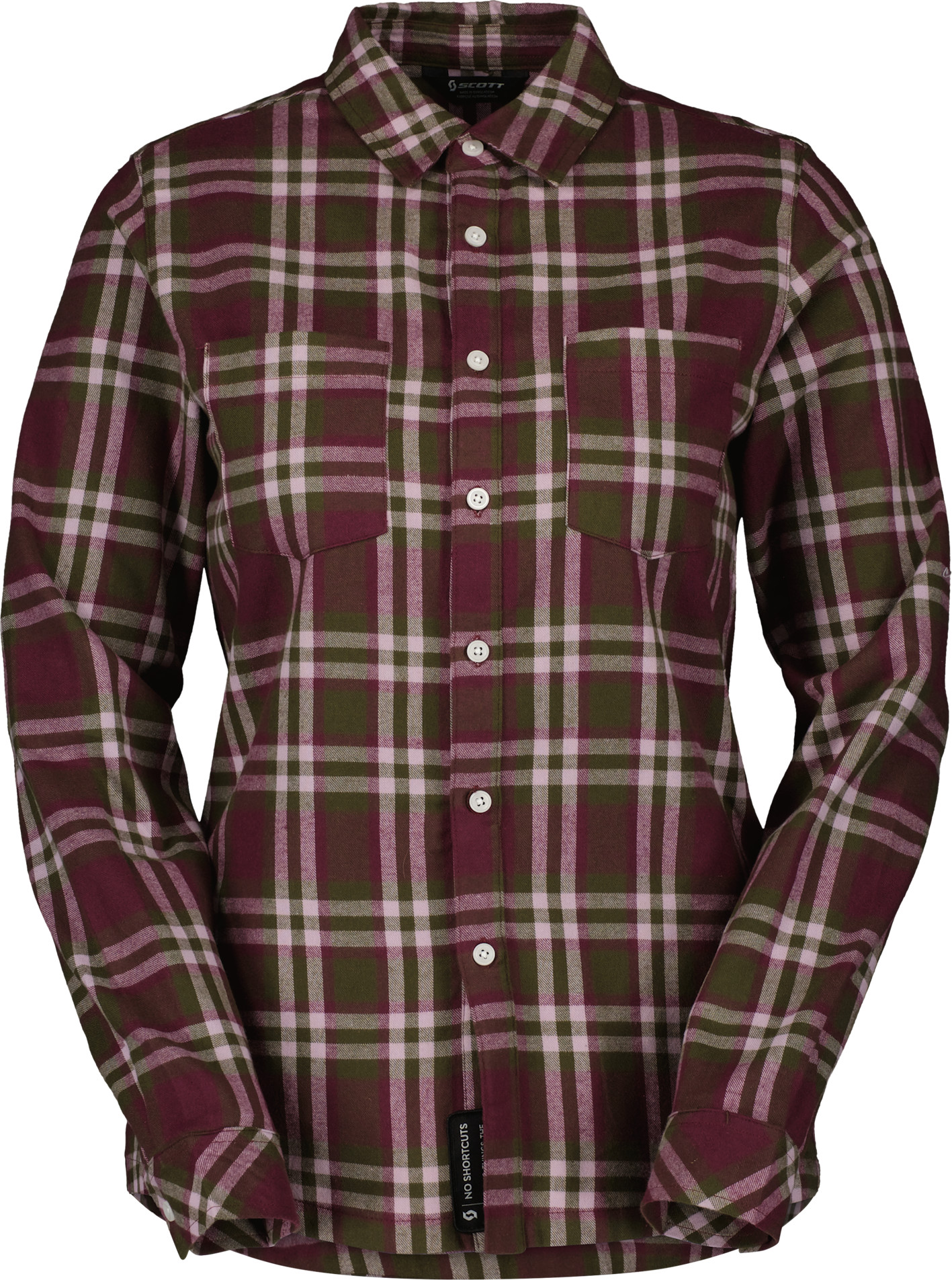 Scott Women’s Shirt Flannel Longsleeve Fir Green/wild Red