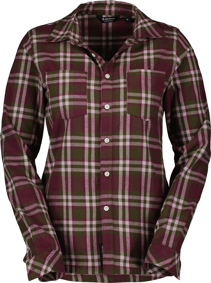 Scott Women's Shirt Flannel Longsleeve Fir Green/wild Red Scott