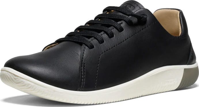 Keen Women's KNX Leather Sneaker Black/Star White Keen