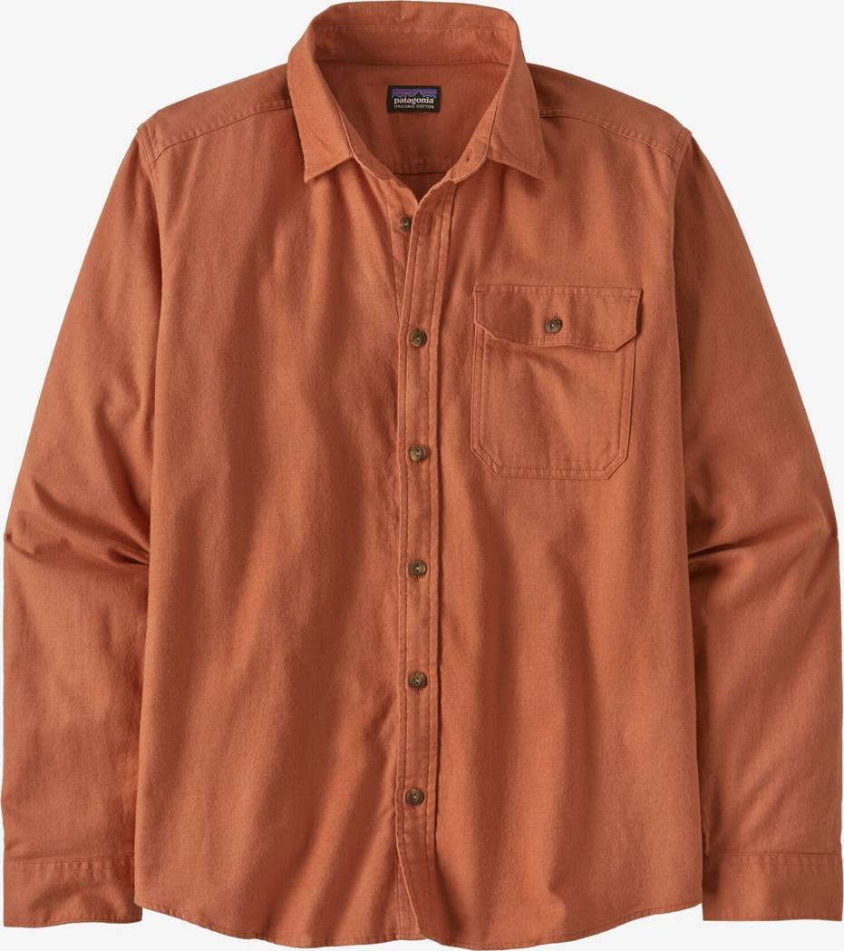 Patagonia Men's L/S Cotton in Conversion LW Fjord Flannel Shirt Sienna Clay