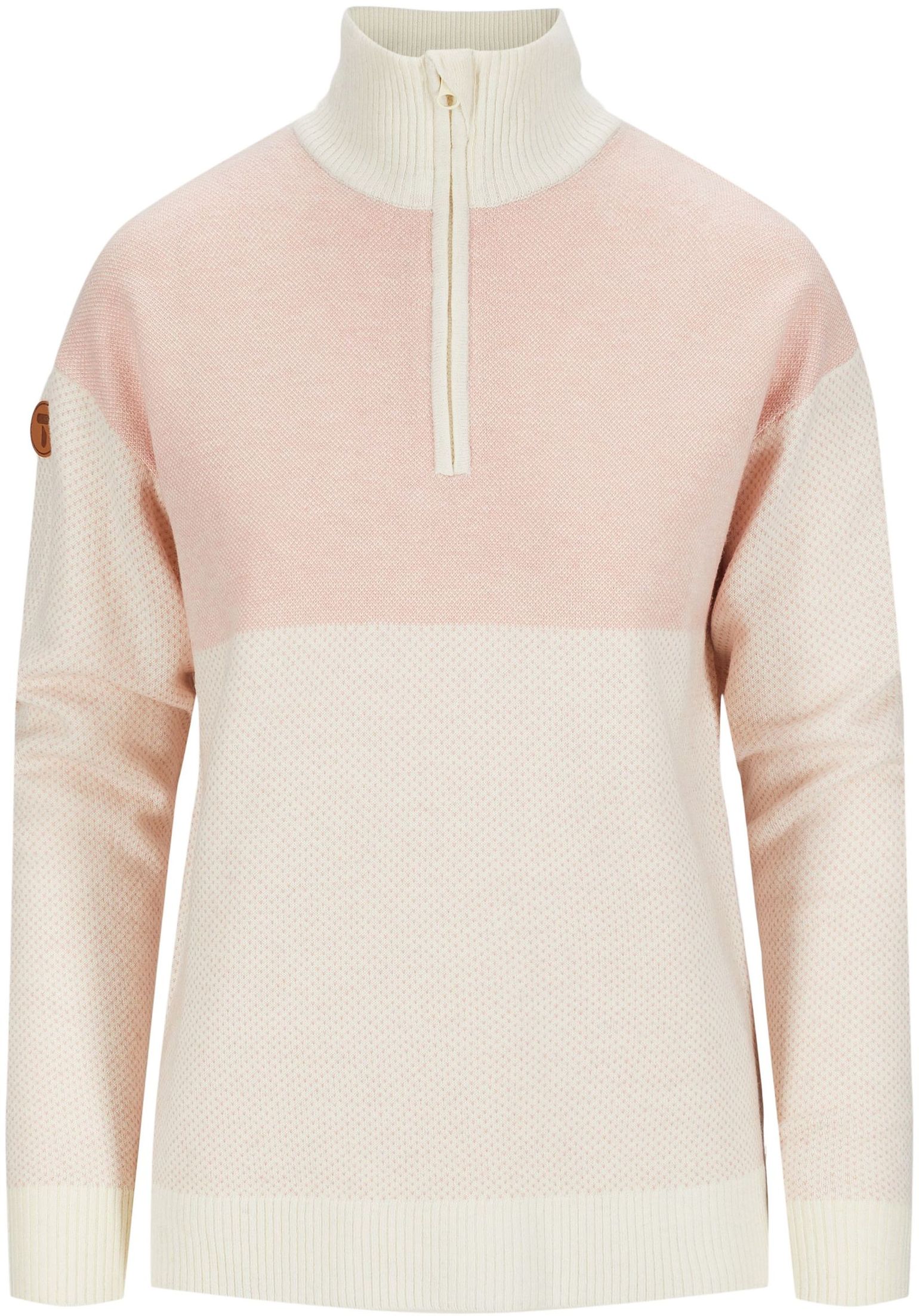 Tufte Wear W Robin Stitch Half-Zip Sweater Jet Stream / Misty Rose