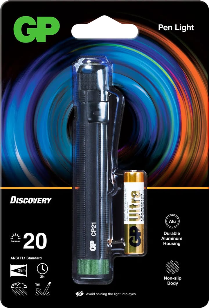 GP Batterier GP Discovery Penlight 20lm CP21 Black GP Batterier