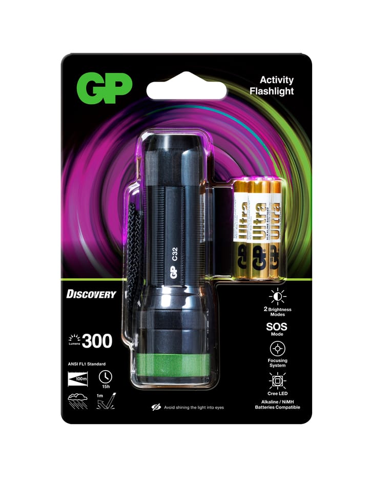 GP Batterier GP Discovery Activity 300lm C32 Black GP Batterier