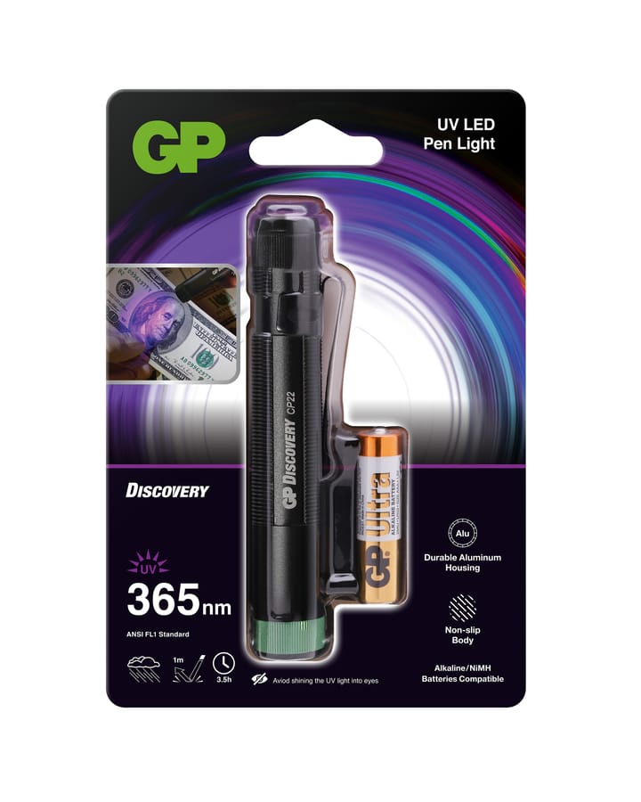 GP Batterier Gp Discovery Uv Penlight 365nm 1xaaa Nocolour GP Batterier