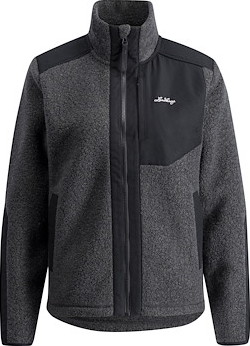 Lundhags Women’s Saruk Wool Pile Mid Full Zip Charcoal