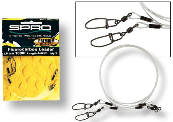 Spro Spro Fluorcarbon Fortom 60cm 100lbs 2pk, 45,5kg Spro