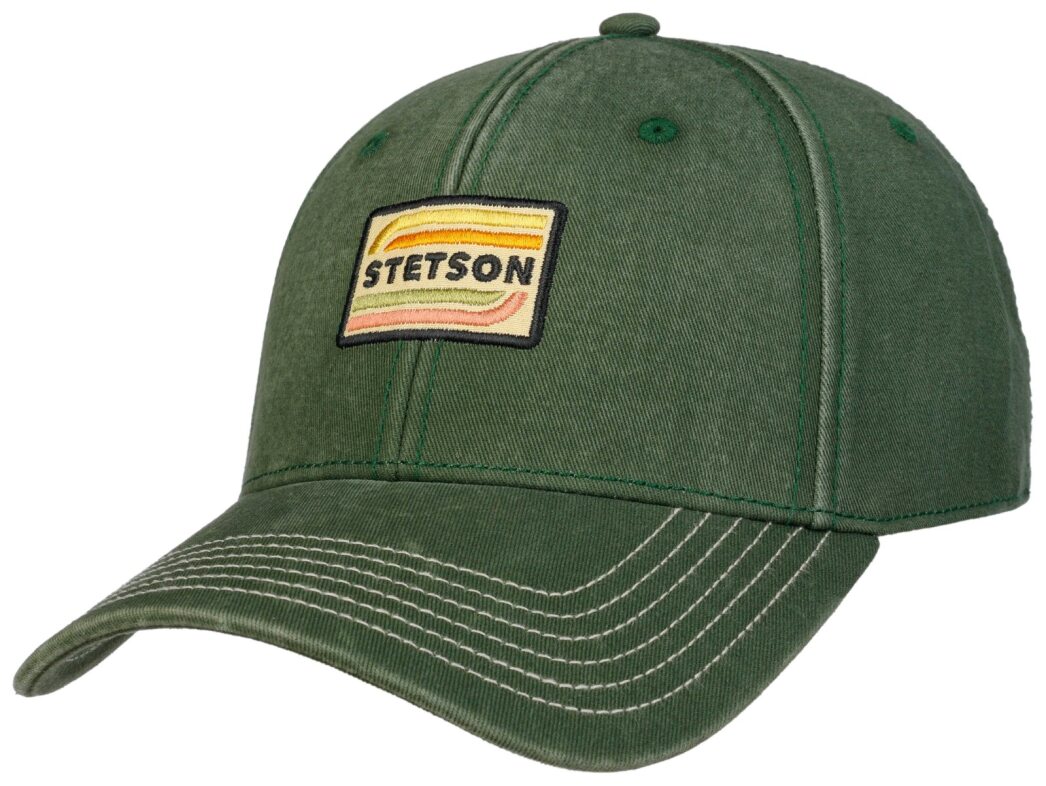 Stetson Men’s Baseball Cap Cotton Washed Green